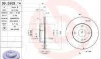 Тормозной диск передний Mazda 323  1989-1998