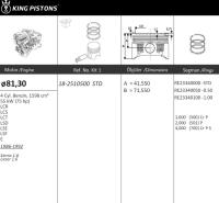 1.6 OHC Eco 1984-1992 d 81.3 +0.5 (6176512, 84HM 6102 BB)